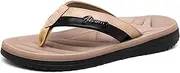[Harxxitd] Men's Flip Flop with Arch Support Durable Comfort Walking Thong Sandals Lightweight Non Slip Sole Summer Beach Slipppers Indoor and Outdoor