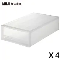 在飛比找momo購物網優惠-【MUJI 無印良品】PP衣裝盒/小/4入