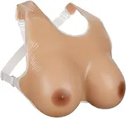 [Vollence] Vollencn Straps on Silicone Breast Forms,Fake Breast with Straps for Mastectomy Patient Crossdresser Transwomen Cosplay