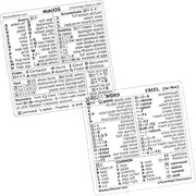 SYNERLOGIC (1 Set) Mac OS + Word/Excel (for Mac) Shortcuts Stickers Bundle | No-Residue Vinyl Quick Reference MacBook Keyboard Shortcut Stickers 83 x 83 mm (Clear/Black, 1 Set)