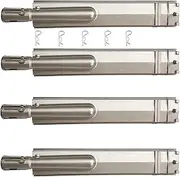 HONSIN 4 Set Heavy Duty Cast Stainless Steel Grill Burners for Bull, Premium Outdoor BBQ Gas Grill Burner Replacements for Bull, Cal Flame, Blaze, Aussie, Bakers & Chefs, Thermos Turbo CharBroil