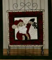 Ho Ho The Mistletoe Christmas Santa Wall Quilt Pattern Folk Cottage Country