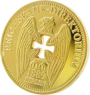 Commemorative Coin | Reichsbank-Direktorium Coin - Hollow Gold-Plated Collection Souvenir for Women Bookcases Desks Bedside Tables