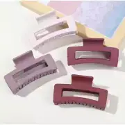 Hair Claw Clips Matte 4 Piece Set Rectangle Size Medium NEW
