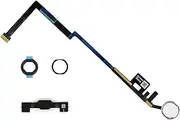 Dedyel Home Button Replacement Compatible with iPad 6 6th Gen 2018 9.7"(A1893 A1954), iPad 5 5th Gen 2017 A1822 A1823, Flex Cable Connector (White)