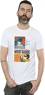 [Absolute Cult] DC Comics Men's Batman TV Series Wrist Radios T-Shirt White Small