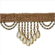 4"Crystal Beaded Fringe Trim-6111-10