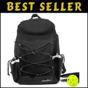 Lightweight 35L Pickleball Backpack with Mesh Ball Bag and Dual Bottle Holders