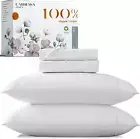 Organic Cotton Sheets King - 100% Organic Cotton 4 Piece Sateen Sheets for King