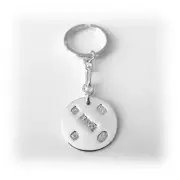 SOLID STERLING SILVER HALLMARKED CHAIN KEY RING KEYRING MADE IN LONDON ENGLAND