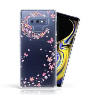 Meteor 適用 Samsung Galaxy Note 9 奧地利水鑽手機殼 櫻月【現貨】