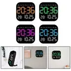 Large Digital Wall Clock with Remote Control and Adjustable Brightness