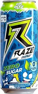 Raze Energy Zero Sugar Energy Drink 473 ml, Blue Shock (Pack of 12)