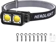 1000 Lumen Headlamp, 4 Mode Headlamp Rechargeable, LED Headlamp with White Red L
