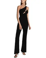 Reiss Saffron One Shoulder Cut Out Jumpsuit