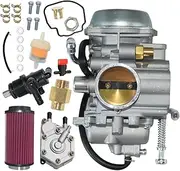 Rebuiman 3131441 Carburetor with Fuel Filter, Fuel Pump Fit for Polaris Sportsman 500 Ranger 500 2X4 4X4 6X6 ATV Engines 1996-2008 Replaces # 3131209, 3131519, 1253436, 1253537