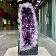 41LB Large Natural Amethyst Geode Cathedral Crystal Cluster Specimen Healing