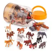 Terra by Battat – 60 Pcs Wild Creatures Tube – Realistic Mini Animal Figu...
