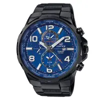 在飛比找博客來優惠-CASIO EDIFICE 環繞列國雙眼賽車錶-藍x黑