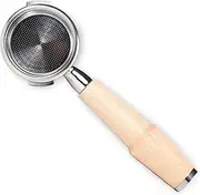 [KNODOS] 58mm Bottomless Portafilter For Gaggia Espresso Machines Premium Wooden Handle Naked PortaFilter 58 mm & 18-21 Gram Filter Basket Included (Maple)