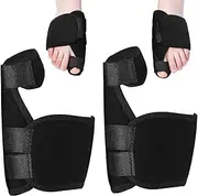 Toe Brace Splint | Sprained Toe Support Brace,Adjustable Foot Guards for Hammertoes, Set of 2 Hallux Valgus Corrector