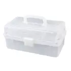 CWhite Plastic Storage Box for Case for Pills Jewelry Beads Earring for Case Org