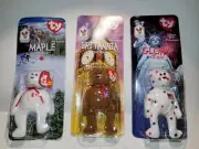 McDonalds TY Beanie Baby Britannia, Maple & Glory Bears RARE w/2 TAG ERRORS 1993
