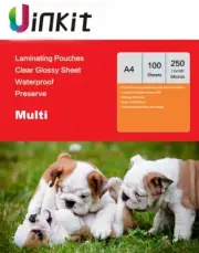 Hot Laminating Pouches A4 Thick Sheets Film 216x303mm 250 Micron(125x2) Uinkit