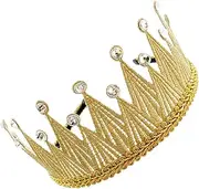 [WOONEKY] Workmanship Boys and Girls Crown Hair Clip for Girls Birthday Party Crown Decor
