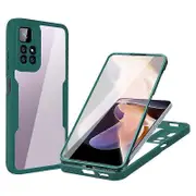 For Xiaomi Redmi Note 11 Pro / Note 11 Pro+ Acrylic + TPU 360 Degrees Full Coverage Shockproof Phone Case Green