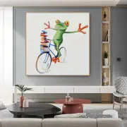 Mintura Handpainted Frog Animal Oil Painting On Canvas Pop Art Modern Home Decor