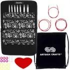 Twist Red Lace 5-Inch Small 7500-S Interchangeable Circular Knitting Needle S...