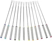 ULTECHNOVO 6Pcs Heat Resistant Stainless Steel Fondue Forks for Chocolate Fountain Cheese Fondue Dessert Forks for Roasting Marshmallows Dipping Fruits
