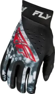 FLY Youth Pro Lite Kryptek Gloves Black/Red/Grey Large