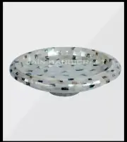 12" White Marble Fruit Bowl Art Inlay paua shell mop dining Table home Decor