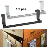 1/2pcs Over Door Tea Towel Holder Rack Kitchen Hanger Bar Hook Bathroom Rail AU