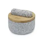 Joseph & Joseph Dash Kitchen Tool Granite Pestle & Mortar with Bamboo Cover Lid