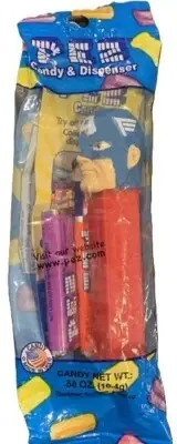 PEZ CAPTAIN AMERICA RED STEM PAINTED WINGS VARIANT FACTORY PACKAGED