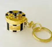 EXTREMELY RARE~ HARRODS "HATBOX" Keychain Compact--Solid Perfume Compact
