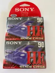 Sony HF Slide Case Audio Cassette Tape 2 Pack 120 Min Normal Bias New Sealed
