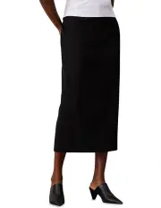 [Calvin Klein Women] Relaxed Midi Pencil Skirt in Black Archroma