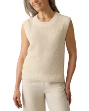 Faherty Miramar Sleeveless Linen Sweater