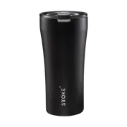 Sttoke Ceramic Reusable Coffee Cup 16oz Lux Black