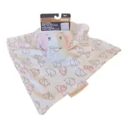 Blankets & Beyond Elephant Lovey Pink and White