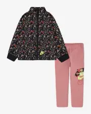 Nike Girls Glaze Pink Tricot Tracksuit Set Jacket Pants 12M NWT