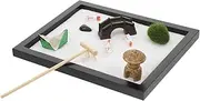 GARVALON Set of Zen Relaxation Garden Decorative Sandbox Sand Table Artware Figure Model for Desk Zen Garden