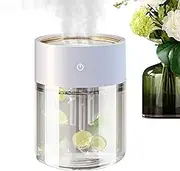 Room Humidifier for Bedroom | 2L Bedroom Humidifier with LED Light,Portable Humidity Control Large Capacity USB Odor Freshener for Yoga Room