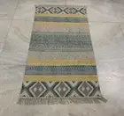 Handmade Rug Block Print Kilim Navajo Rug Outdoor Indoor Turkish Cotton Area Rug