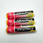 Chapstick STRAWBERRY ICE POP Lip Balm Lot of 3 NEW & Sealed Rare Hard To Find