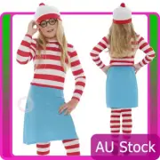 Wheres Wally Girls Wenda Costume Kids Cartoon Waldo Where's Wally Book week